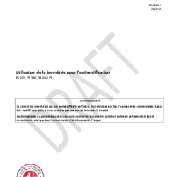 CAN/DGSI 120, Utilisation de la biométrie pour l’authentification (Deuxième édition) thumbnail icon