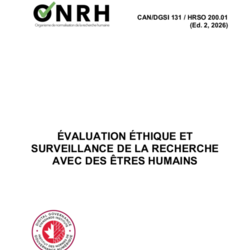 CAN/DGSI 131 / HRSO 200.01, Évaluation Éthique et Surveillance de la Recherche avec des Êtres Humains  thumbnail icon